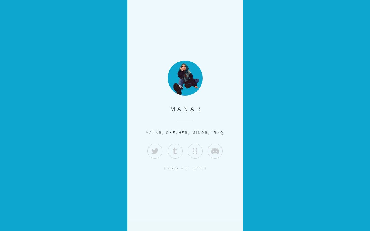 Carrd profile picture for @manara